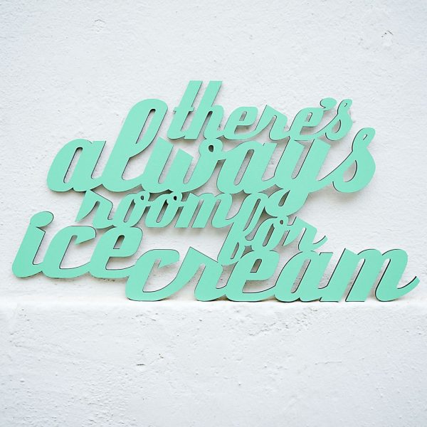 Ice Cream 3D geschnittene Buchstaben