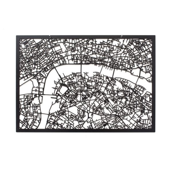3D Stadtplan London schwarz