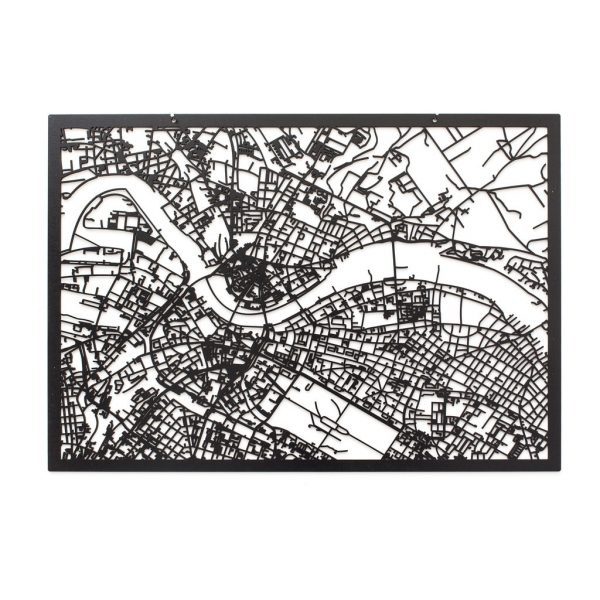 3D Stadtplan Dresden schwarz