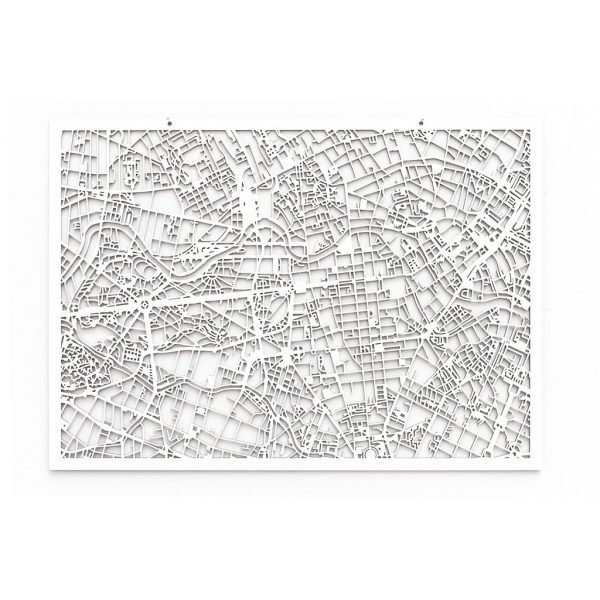 3D Stadtplan Berlin weiß